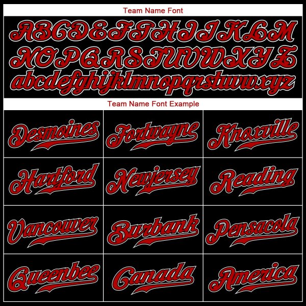 Preschool Custom Black Red-White Authentic Baseball Jersey
