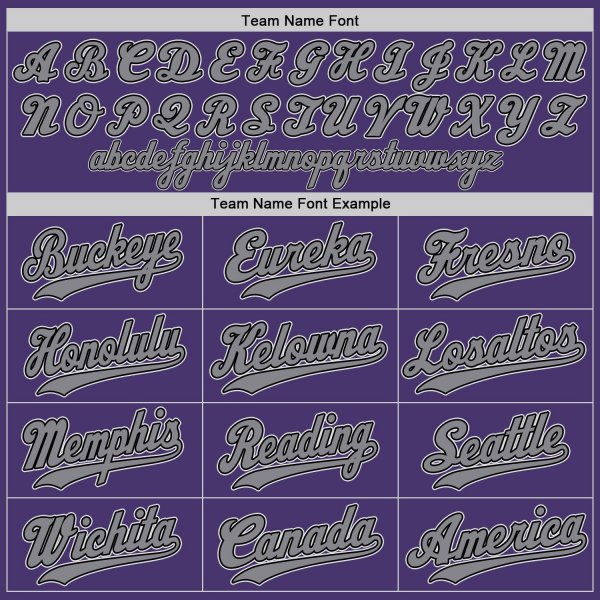 Preschool Custom Purple Black-Gray Authentic Baseball Jersey